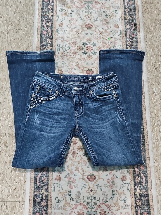 Miss Me Denim - Miss Me Dark Blue Rhinestone Embellished Bootcut Jeans